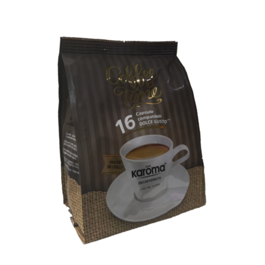 Cápsulas  Karoma CAFÉ DESCAFEINADO (compatibles Dolce Gusto) bolsa con 16 unidades